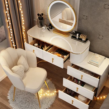Туалетный столик в спальне современный простой небольшой прибор Nordic light, роскошный столик для макияжа, шкаф для хранения