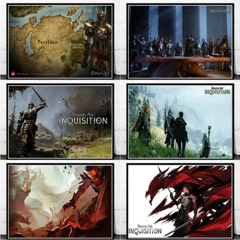 Художественный плакат Dragon Age 3 Inquisition Game, картина на холсте, Настенная картина, Домашний декор, плакаты и принты, художественный декор стен комнаты