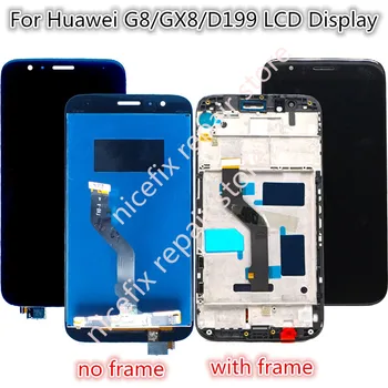 Черный/Белый/Золотой ЖК-дисплей + TP Для Huawei G8 RIO-L01 RIO-L02 GX8 RIO-L03 D199 RIO-AL00 ЖК-дисплей + Сенсорный Экран Дигитайзер С рамкой