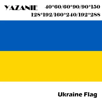 ЯЗАНИЕ60*90 см/90*150 см/120* 180 см /160*240 см Национальный Флаг Украины Открытый Хлопковый Спортивный Баннер Большой Флаг События Индивидуальный Мир