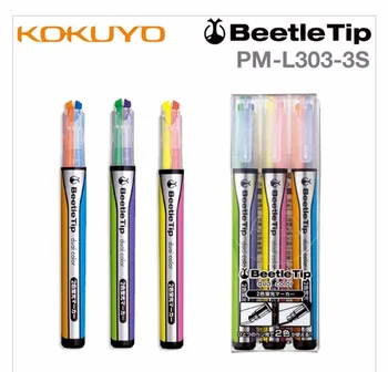 Япония Двухцветная ручка с наконечником KOKUYO Beetle с маркировкой color Highlighter Pen с маркировкой PM-L303